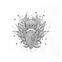 slavic wheat tattoo design idea