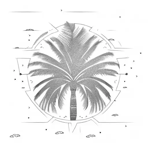 Palm Tree tattoo design idea