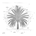 Palm Tree tattoo design idea
