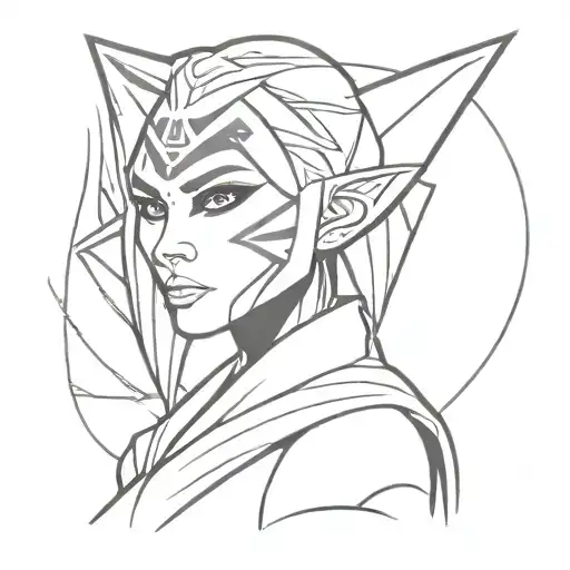 ahsoka tano star wars tattoo design idea