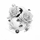 number 81 but made with runts candy tattoo design idea