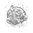 number 81 but made with runts candy tattoo design idea