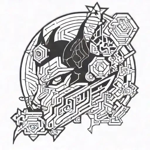 Kuromi face tattoo tattoo design idea