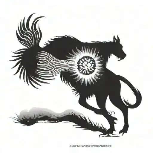 Turkish mythology and Shamanism tattoo design idea