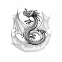 mini dragon tattoo design idea