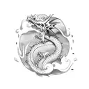mini dragon tattoo design idea