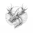 mini dragon tattoo design idea