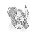 Parent with single child tattoo design idea