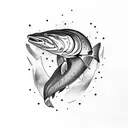 denali, king salmon tattoo design idea