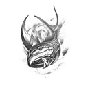 denali, king salmon tattoo design idea