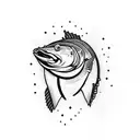denali, king salmon tattoo design idea