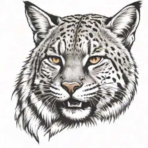 bobcat face tattoo tattoo design idea
