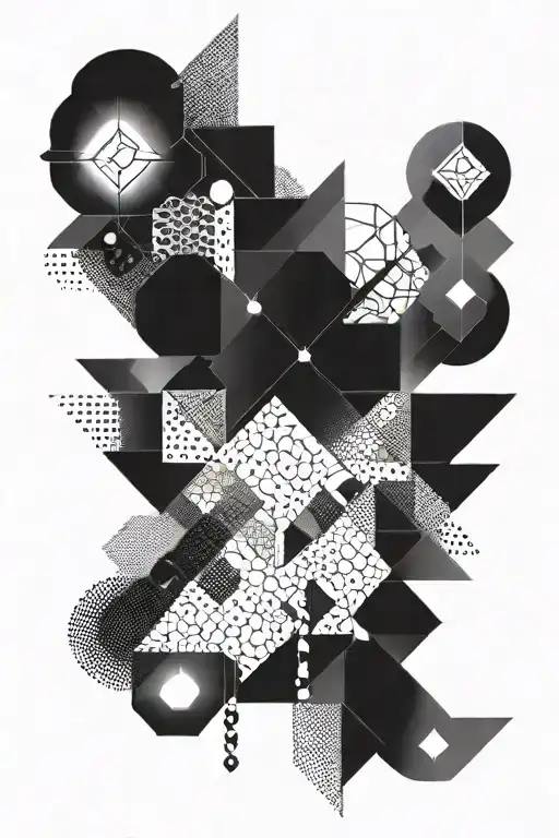 An abstract geometric design representing the concept of business success and growth tattoo design idea