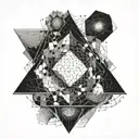 An abstract geometric design representing the concept of business success and growth tattoo design idea