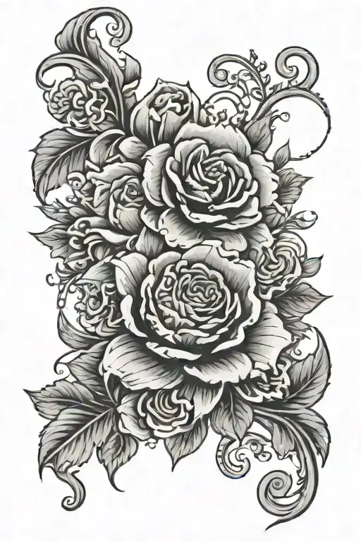 time religion flowers  tattoo design idea