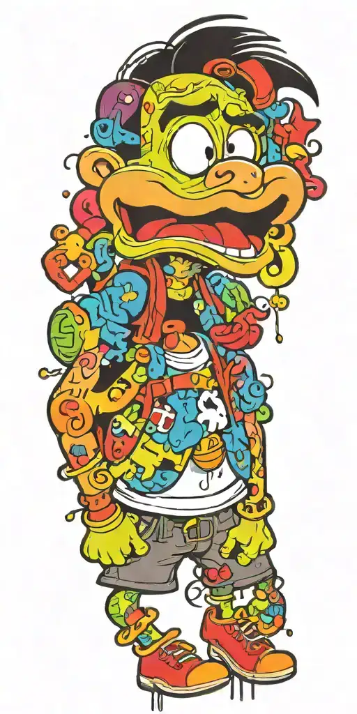 90's cartoon  tattoo design idea