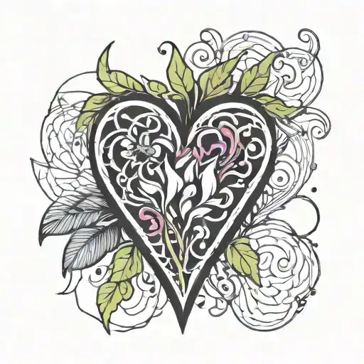 geometric pattern coming out of a bleeding heart  tattoo design idea