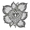 geometric pattern coming out of a bleeding heart  tattoo design idea