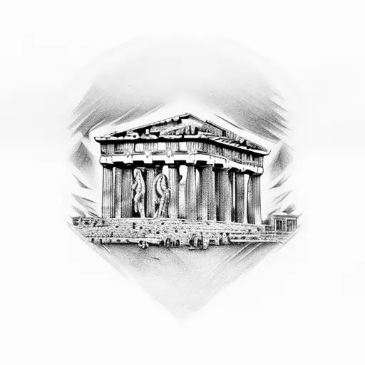 east frieze of the parthenon in athens tattoo design idea