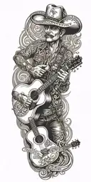 country music tattoo design idea
