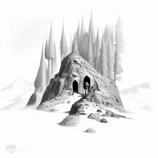 hills tattoo design idea