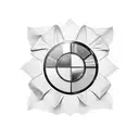 BMW logo x Seneca flag of Iroquois  tattoo design idea