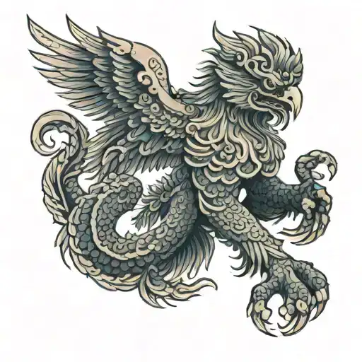 A gandaberunda, the mythical double headed eagle creature from Karnataka   tattoo design idea