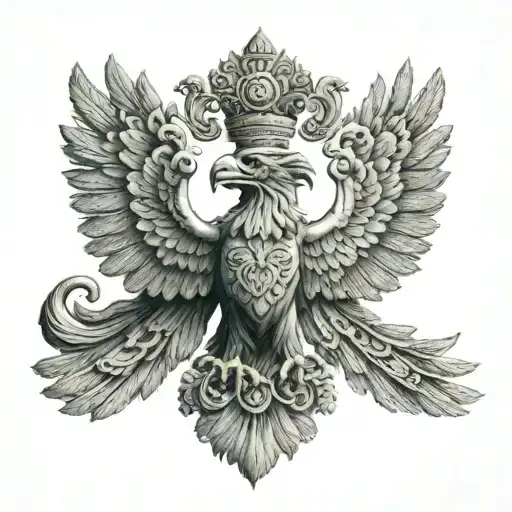 A gandaberunda, mythical double headed eagle from Karnataka tattoo design idea