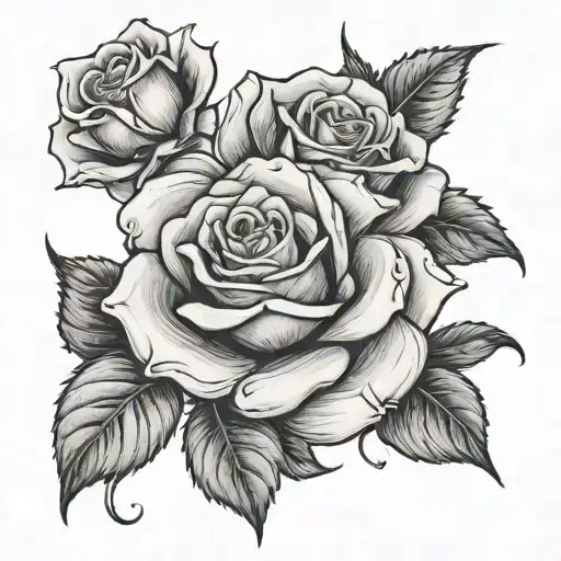 my moms name Mary with roses growing tattoo design idea