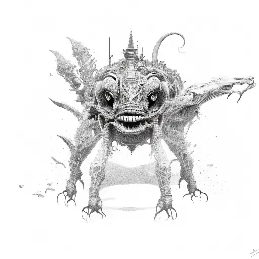 Creature that do not exist tattoo design idea
