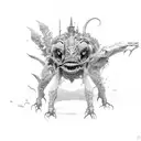 Creature that do not exist tattoo design idea