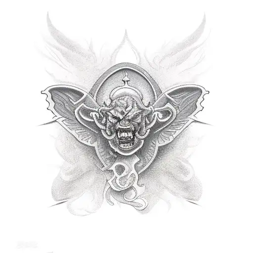 God blessing with number 888 tattoo design idea