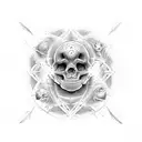 God blessing with number 888 tattoo design idea