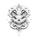 God blessing with number 888 tattoo design idea