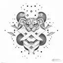 God blessing with number 888 tattoo design idea