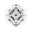 God blessing with number 888 tattoo design idea