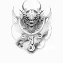 God blessing with number 888 tattoo design idea