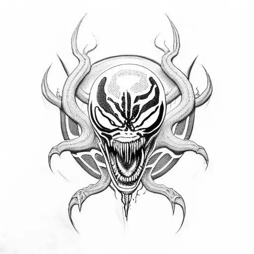 venom logo tattoo design idea