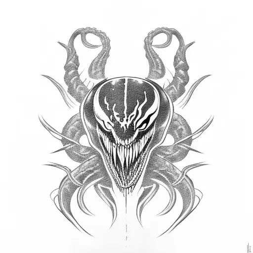 venom tattoo design idea