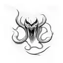 venom logo tattoo design idea