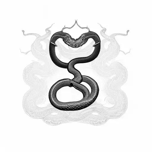 sophisticated serpent tattoo design idea