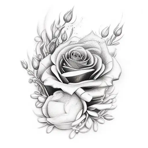 Rosal enrredadera tattoo design idea