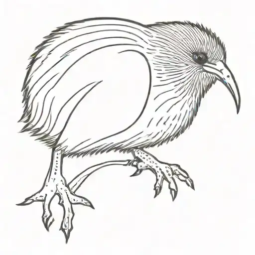 kiwi bird tattoo design idea