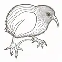 kiwi bird tattoo design idea