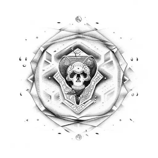 cruz com fundo de nuvens tattoo design idea