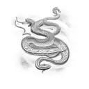 Serpent avec soleil tattoo design idea