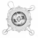 An intricate tattoo of Dedalus and Icarus flying towards the sun tattoo design idea