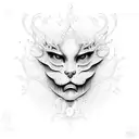 por do sol em floresta teopical tattoo design idea