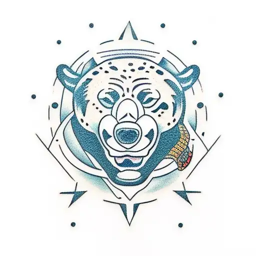 bear + orca + jaguar tattoo design idea