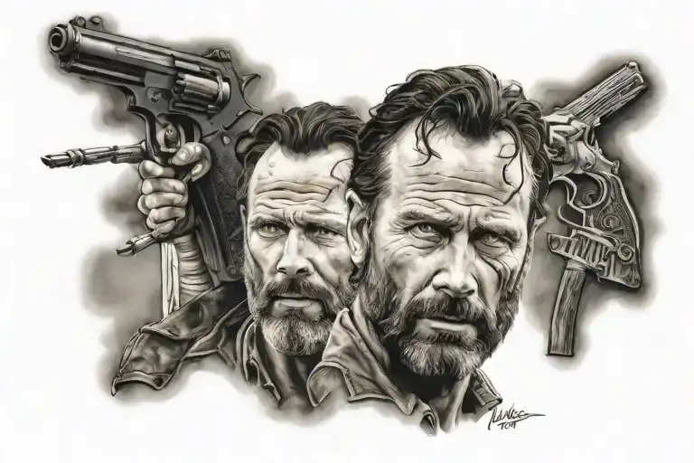 Rick grimes "my mercy prevails over my wrath"  tattoo design idea